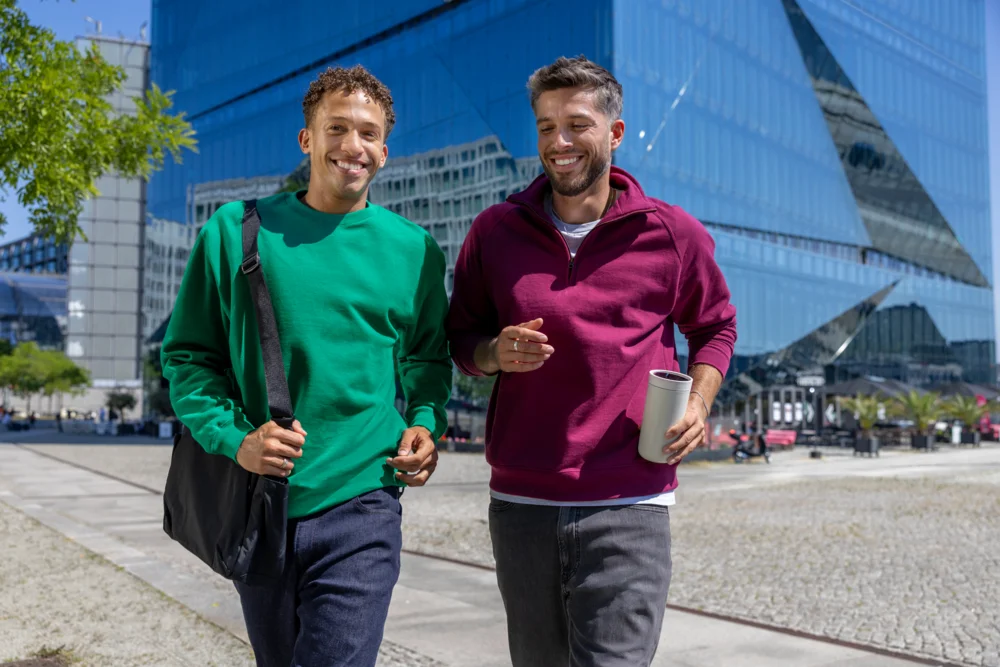 Schwerer Sweater mit 1/4 Zip