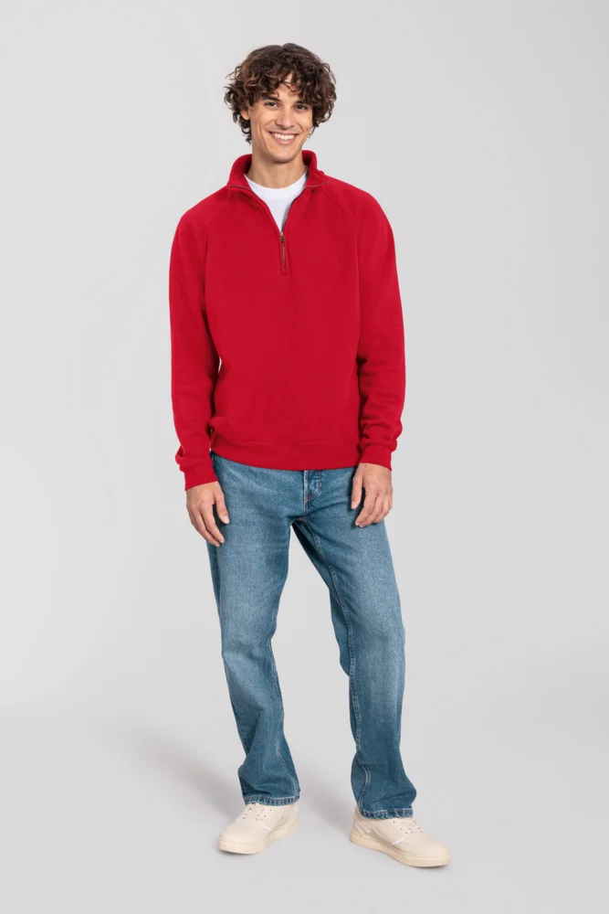 Schwerer Sweater mit 1/4 Zip