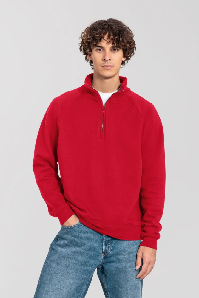 Schwerer Sweater mit 1/4 Zip