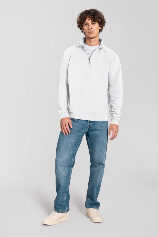 Schwerer Sweater mit 1/4 Zip