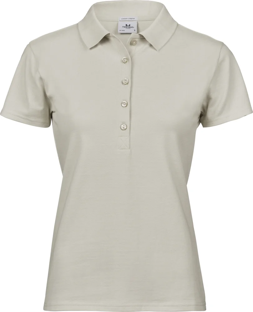 Schweres Damen Luxus Stretch Piqué Polo