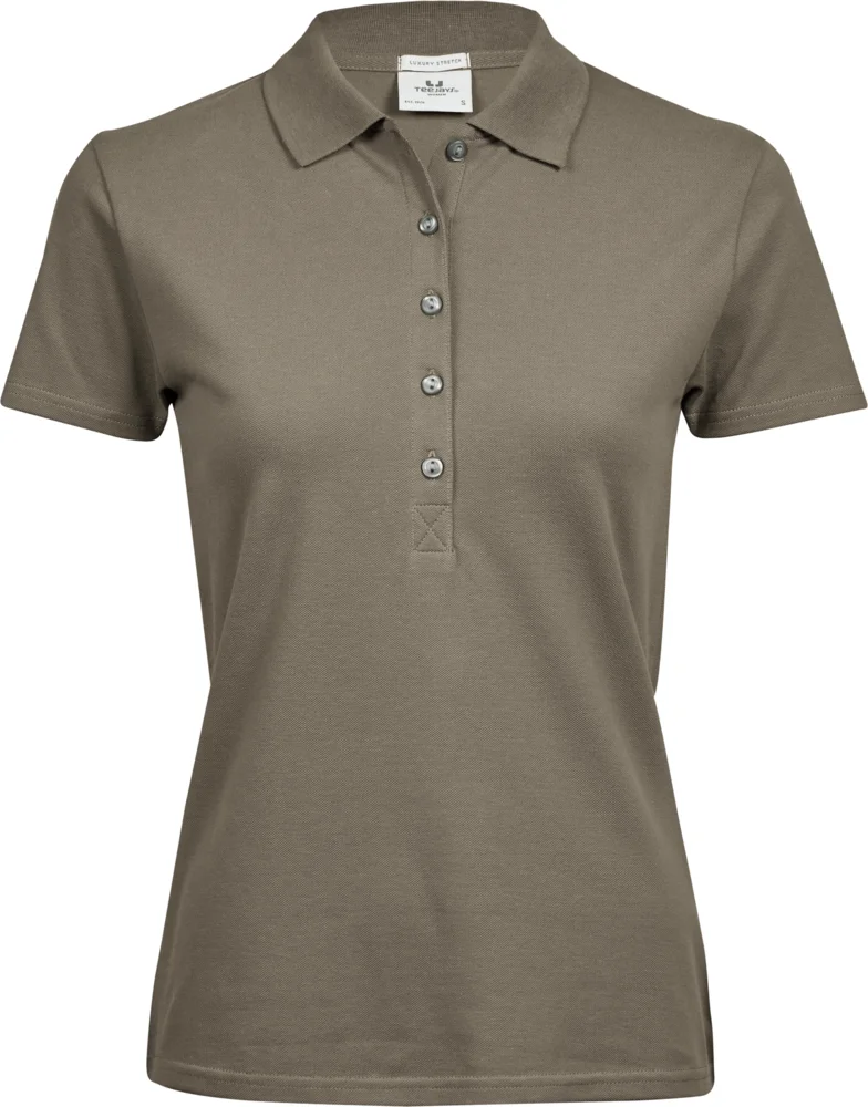 Schweres Damen Luxus Stretch Piqué Polo