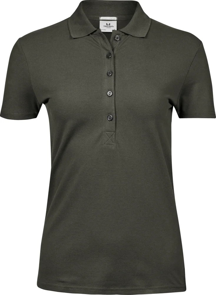 Schweres Damen Luxus Stretch Piqué Polo