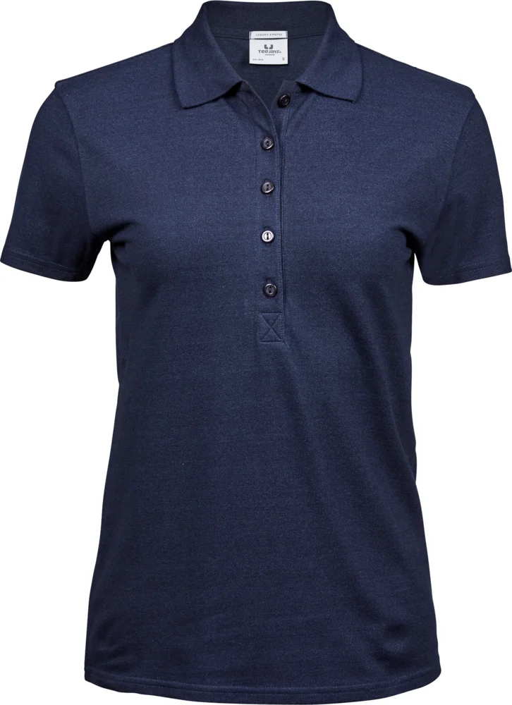 Schweres Damen Luxus Stretch Piqué Polo