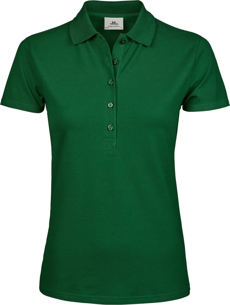 Schweres Damen Luxus Stretch Piqué Polo