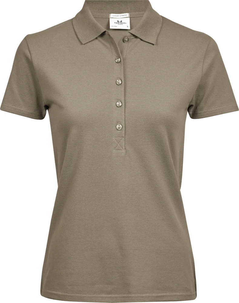 Schweres Damen Luxus Stretch Piqué Polo