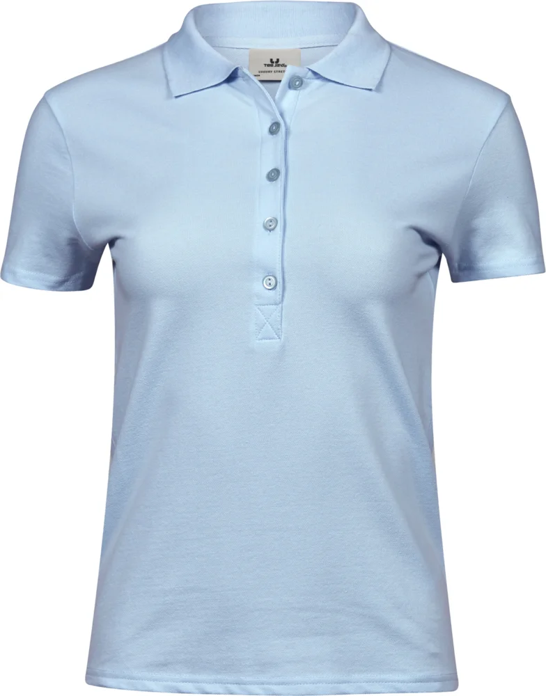 Schweres Damen Luxus Stretch Piqué Polo