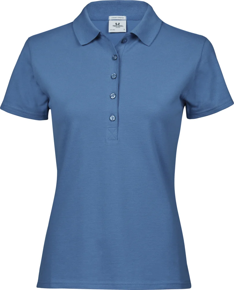 Schweres Damen Luxus Stretch Piqué Polo