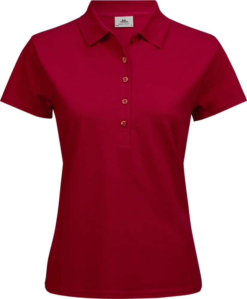Schweres Damen Luxus Stretch Piqué Polo