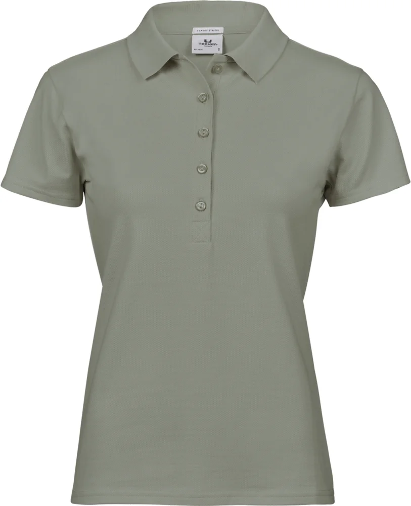 Schweres Damen Luxus Stretch Piqué Polo