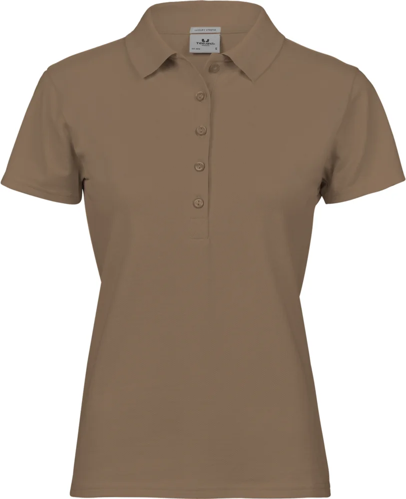 Schweres Damen Luxus Stretch Piqué Polo