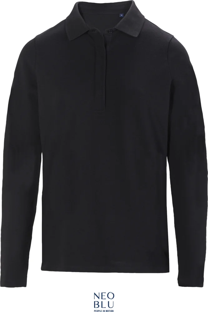 Schweres Damen Piqué Polo langarm
