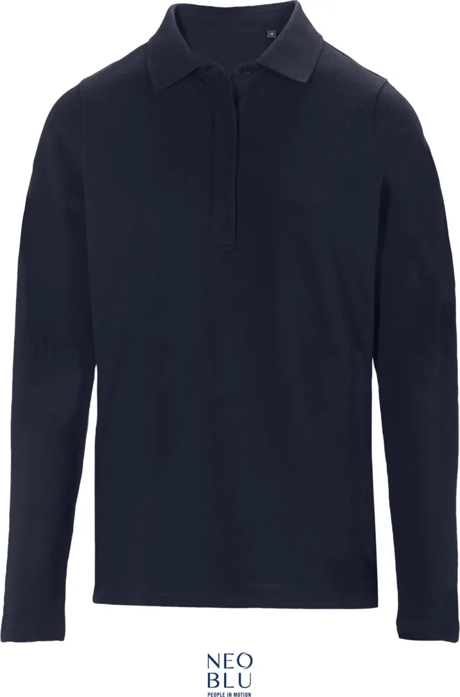 Schweres Damen Piqué Polo langarm