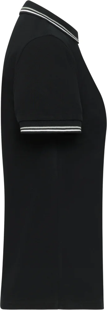 Heavy Ladies' Piqué Polo with contrasting Stripes