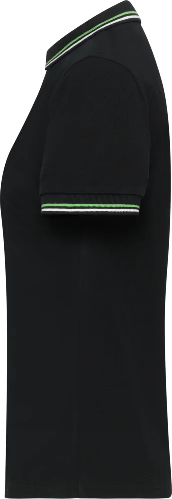 Heavy Ladies' Piqué Polo with contrasting Stripes