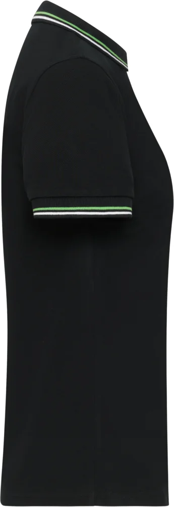 Heavy Ladies' Piqué Polo with contrasting Stripes