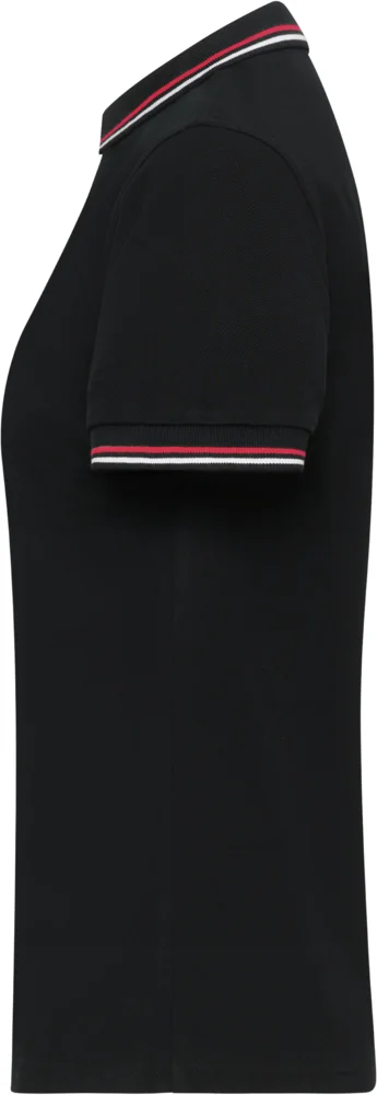 Heavy Ladies' Piqué Polo with contrasting Stripes
