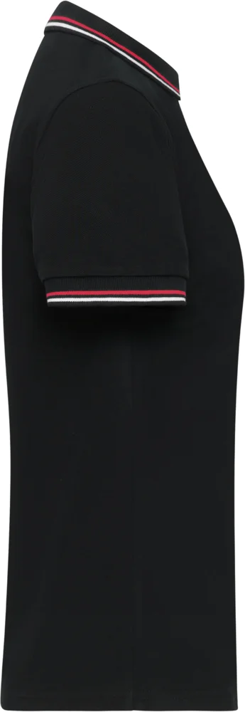 Heavy Ladies' Piqué Polo with contrasting Stripes