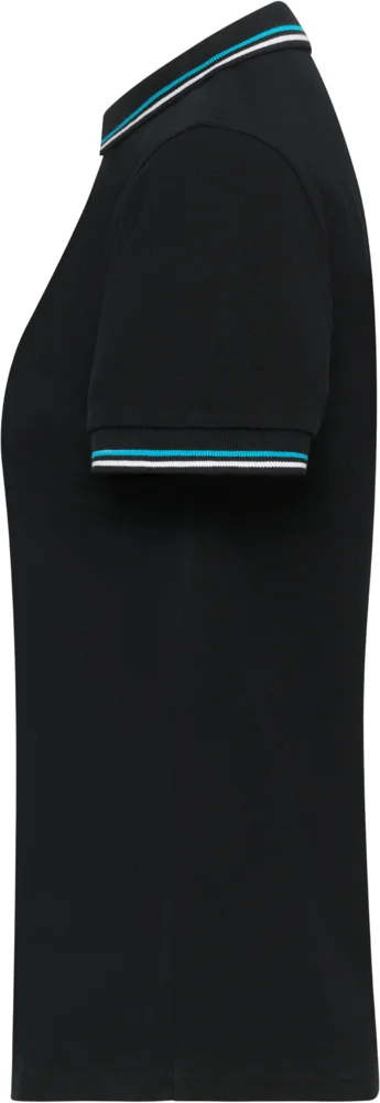 Heavy Ladies' Piqué Polo with contrasting Stripes