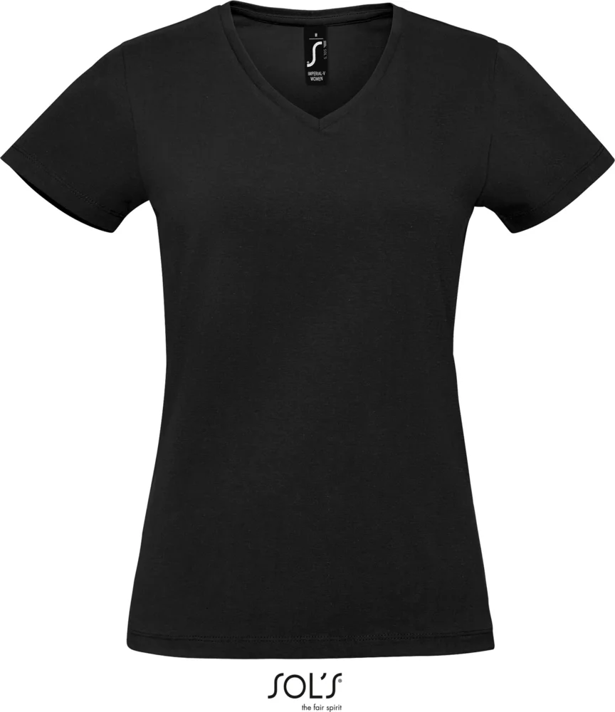 Schweres Damen V-Ausschnitt T-Shirt