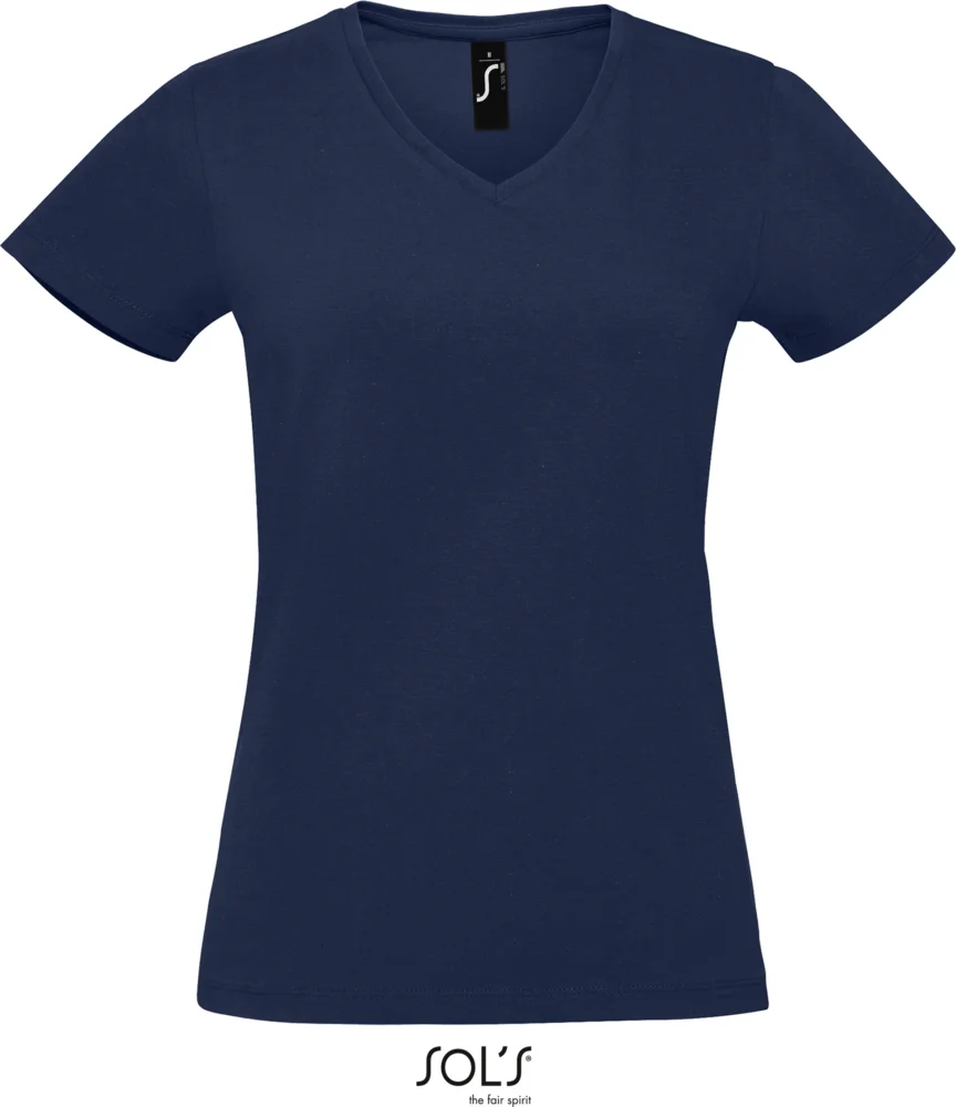 Schweres Damen V-Ausschnitt T-Shirt