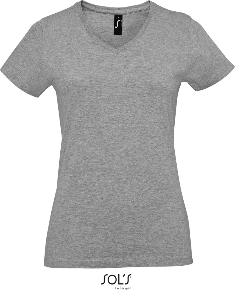 Schweres Damen V-Ausschnitt T-Shirt