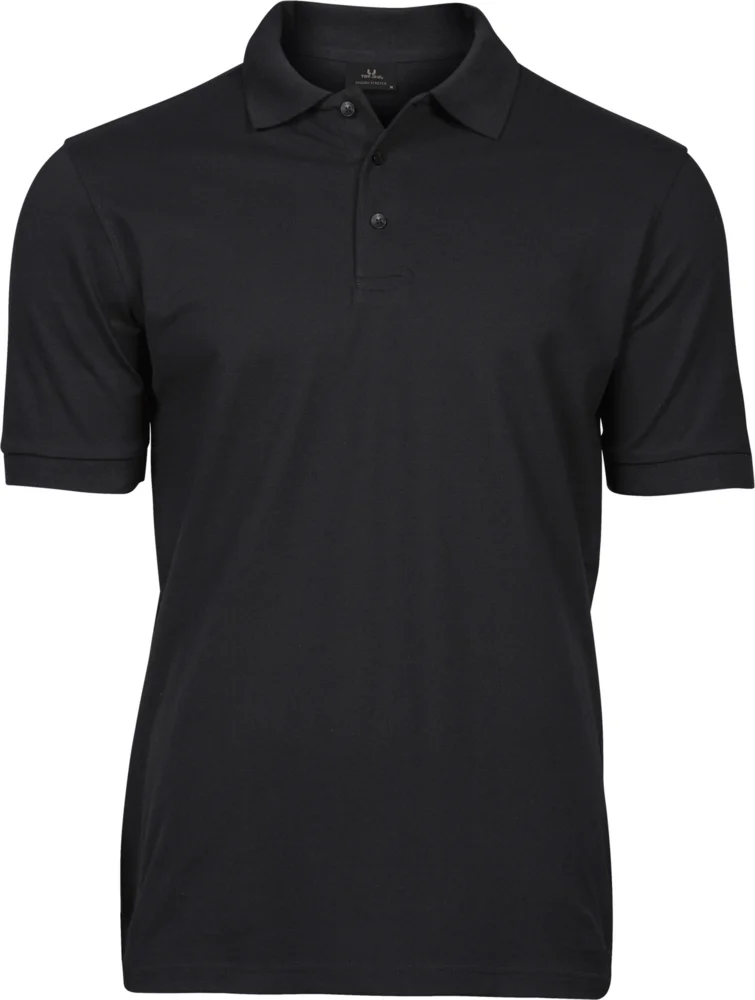 Heavyweight men's luxury stretch piqué polo
