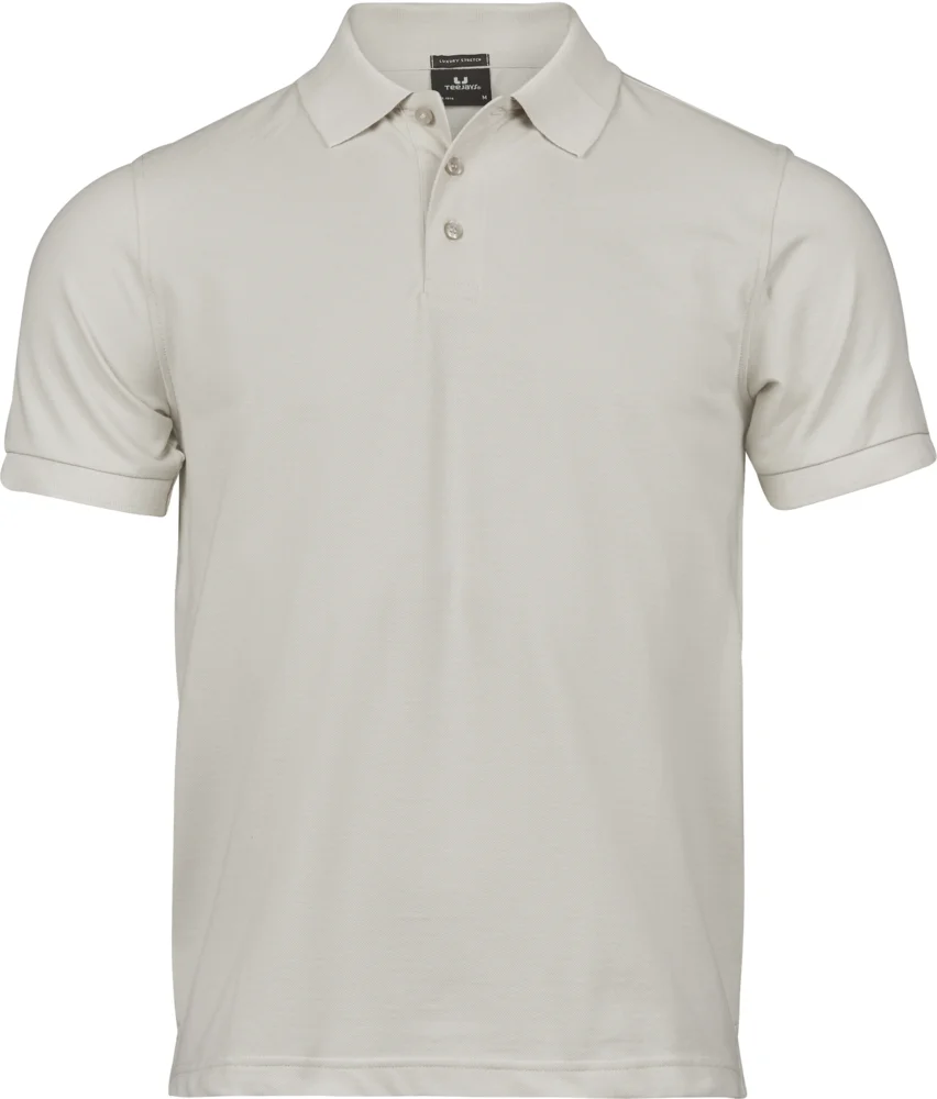 Heavyweight men's luxury stretch piqué polo