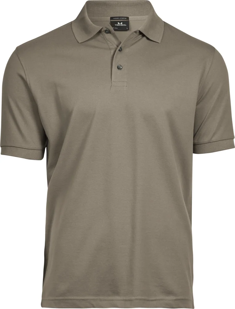 Heavyweight men's luxury stretch piqué polo