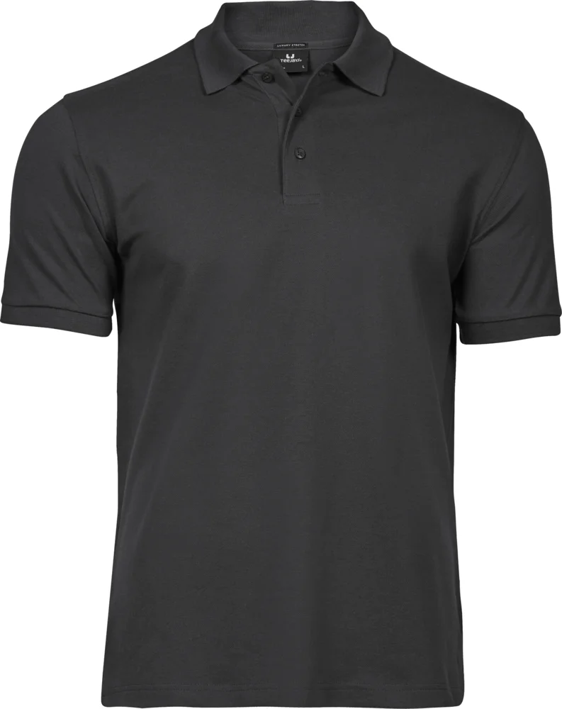 Heavyweight men's luxury stretch piqué polo