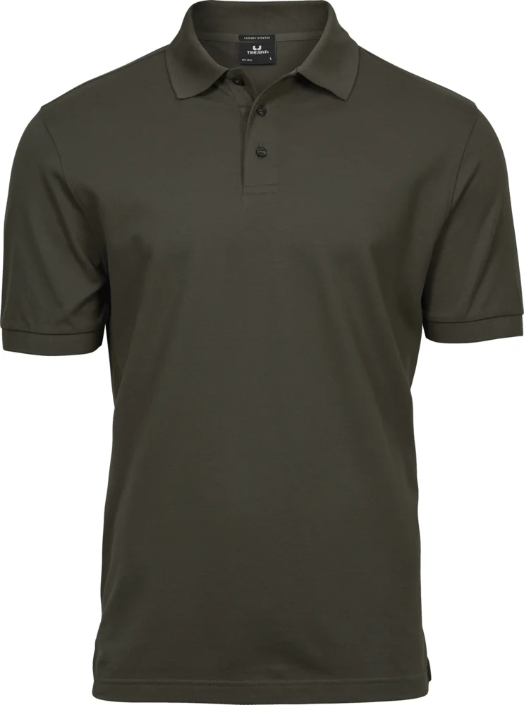 Heavyweight men's luxury stretch piqué polo