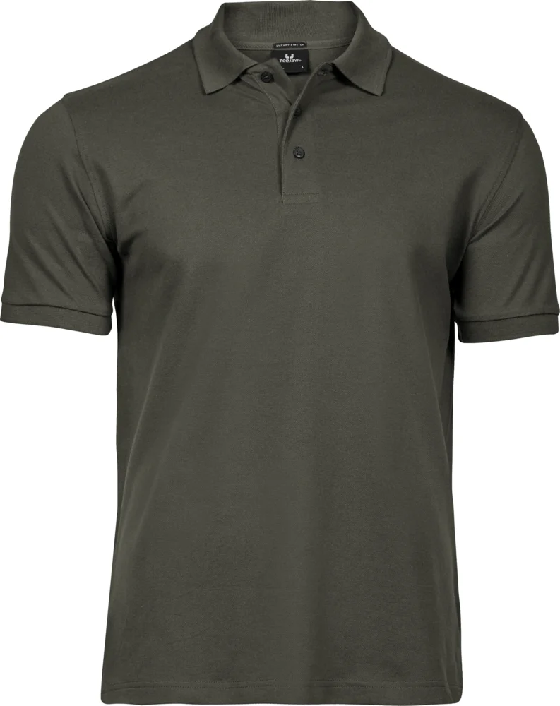 Heavyweight men's luxury stretch piqué polo