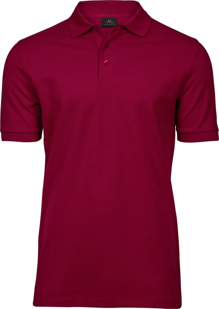 Heavyweight men's luxury stretch piqué polo