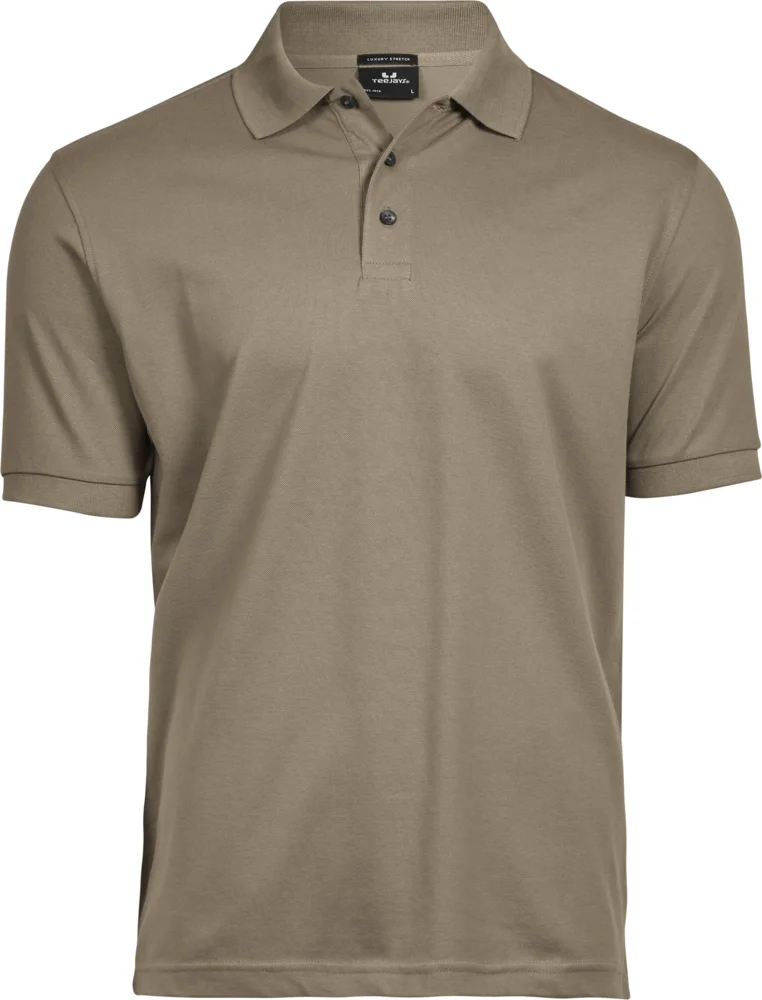 Heavyweight men's luxury stretch piqué polo