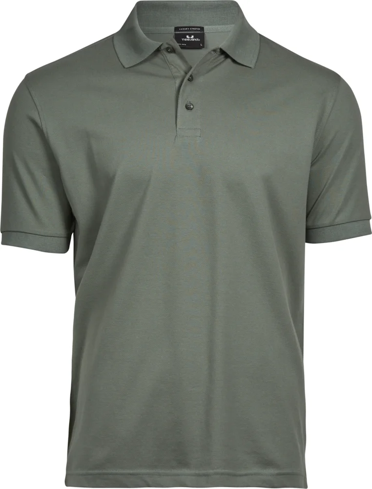 Heavyweight men's luxury stretch piqué polo