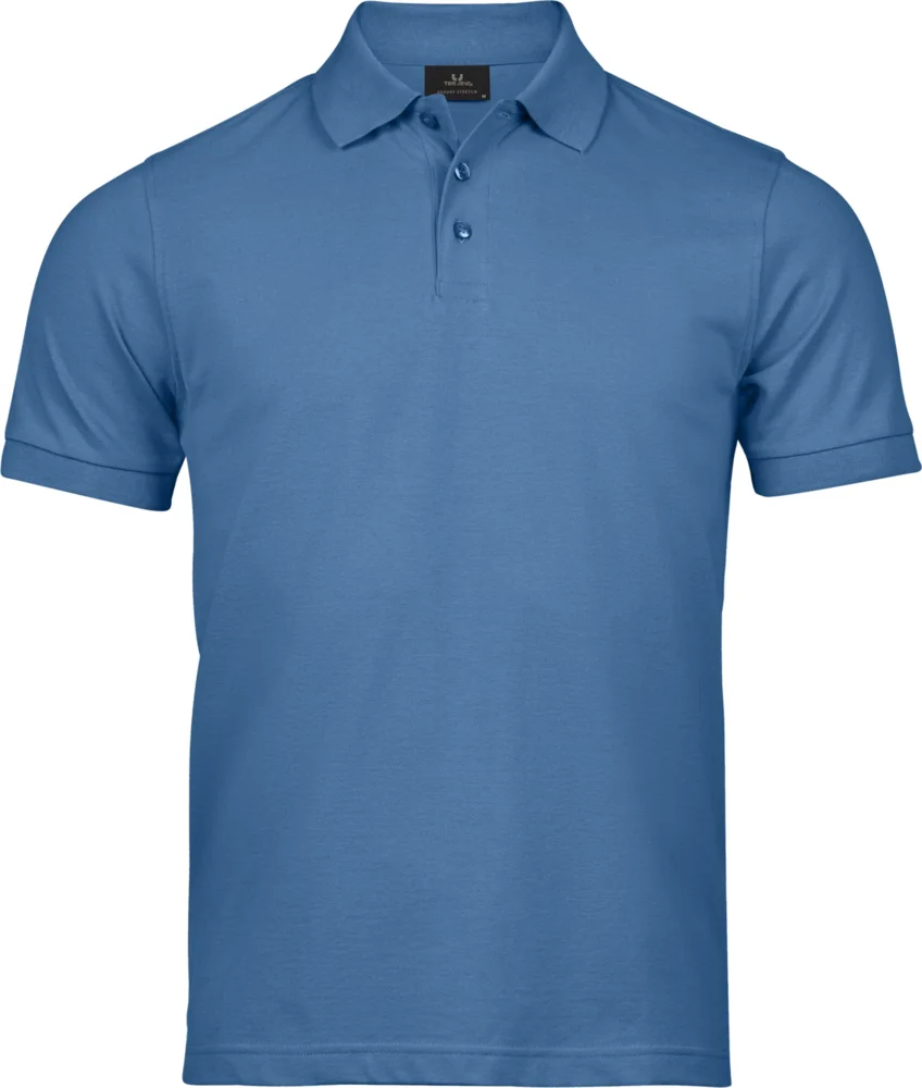 Heavyweight men's luxury stretch piqué polo
