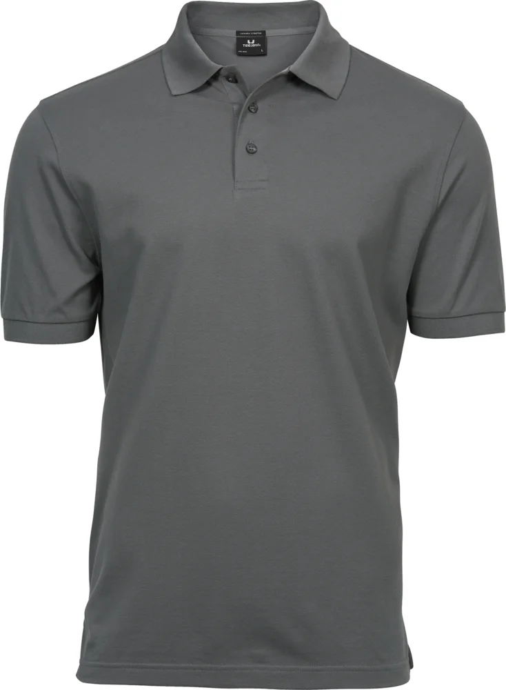 Heavyweight men's luxury stretch piqué polo