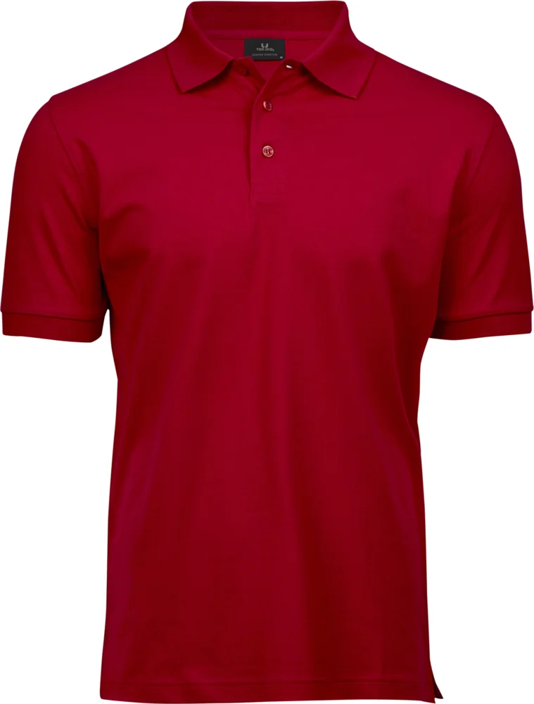 Heavyweight men's luxury stretch piqué polo