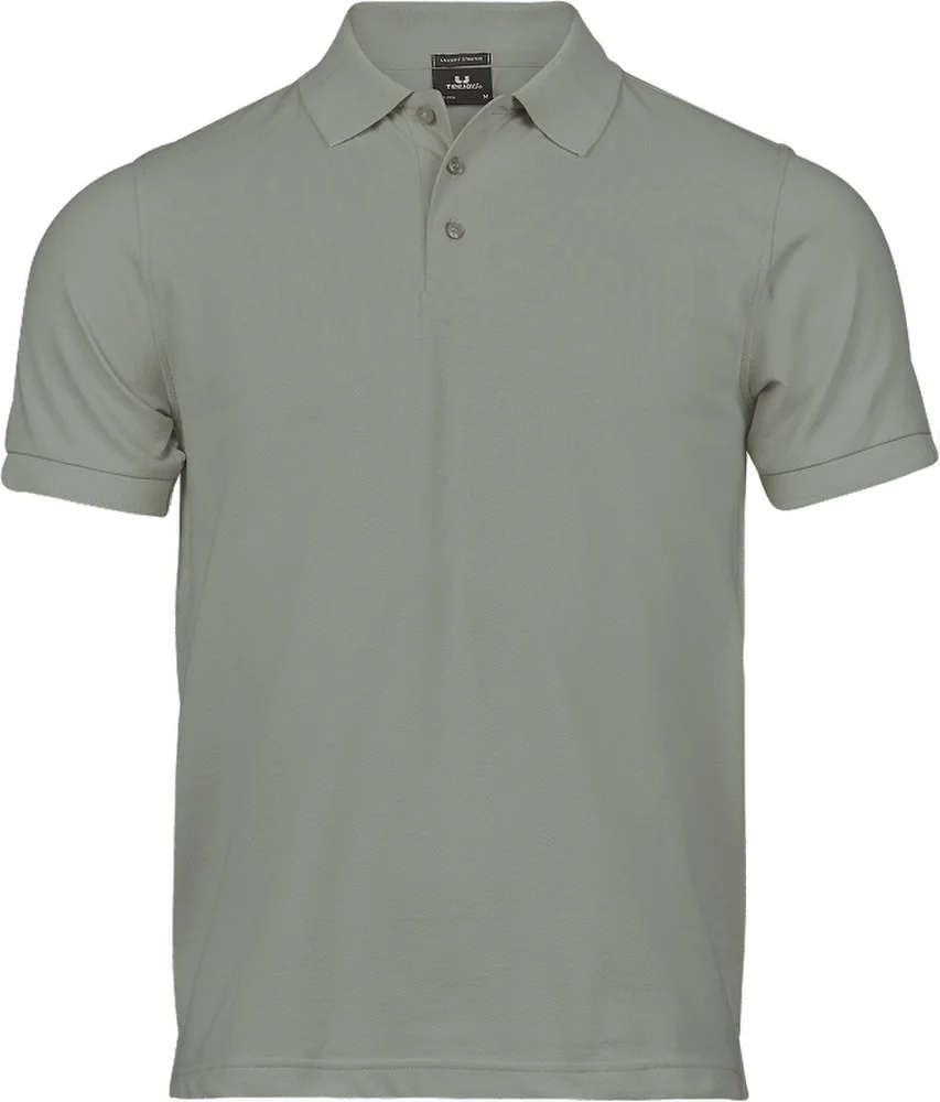 Heavyweight men's luxury stretch piqué polo