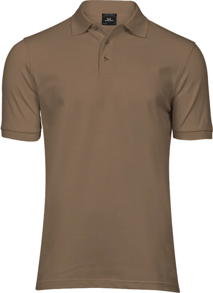 Heavyweight men's luxury stretch piqué polo