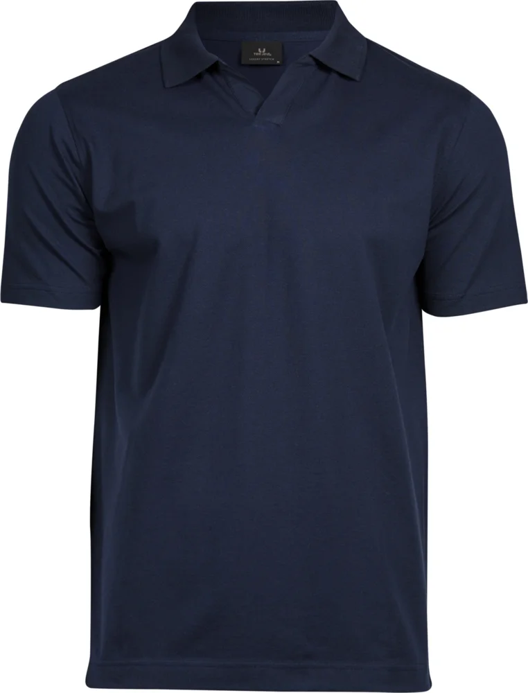 Schweres Herren Luxus V-Neck Stretch Piqué Polo