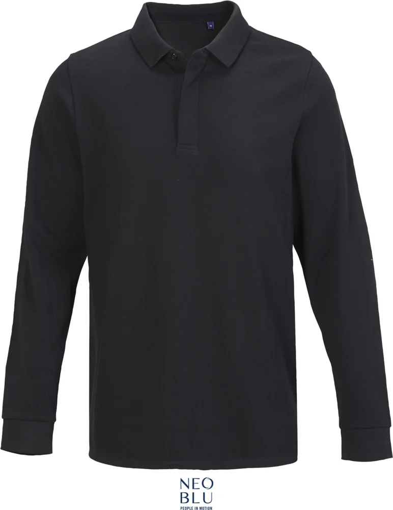 Schweres Herren Piqué Polo langarm