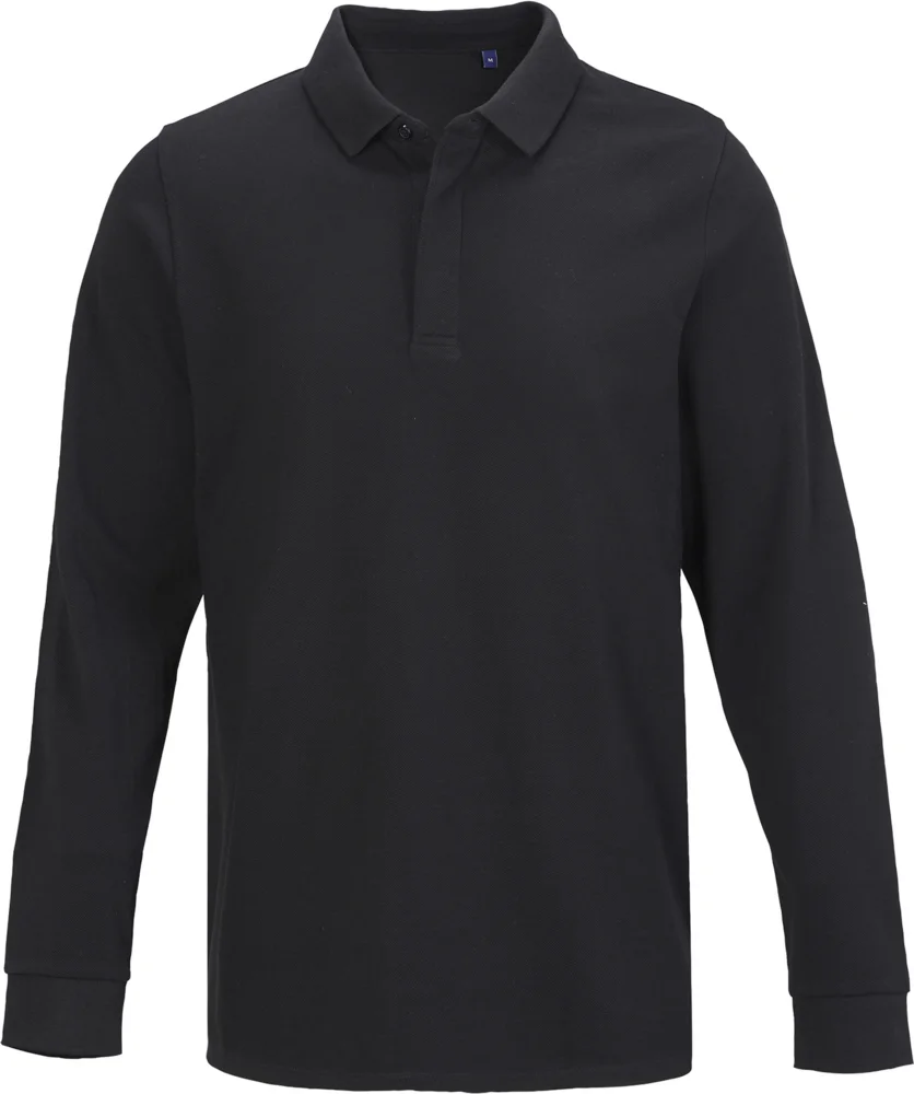 Schweres Herren Piqué Polo langarm