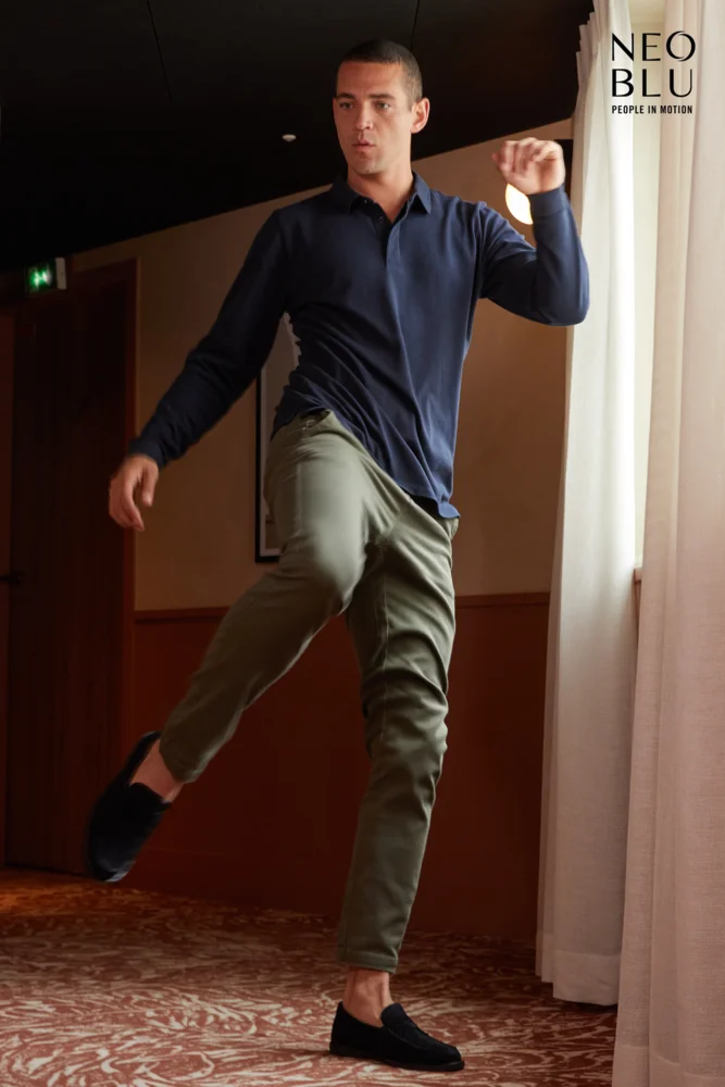 Schweres Herren Piqué Polo langarm