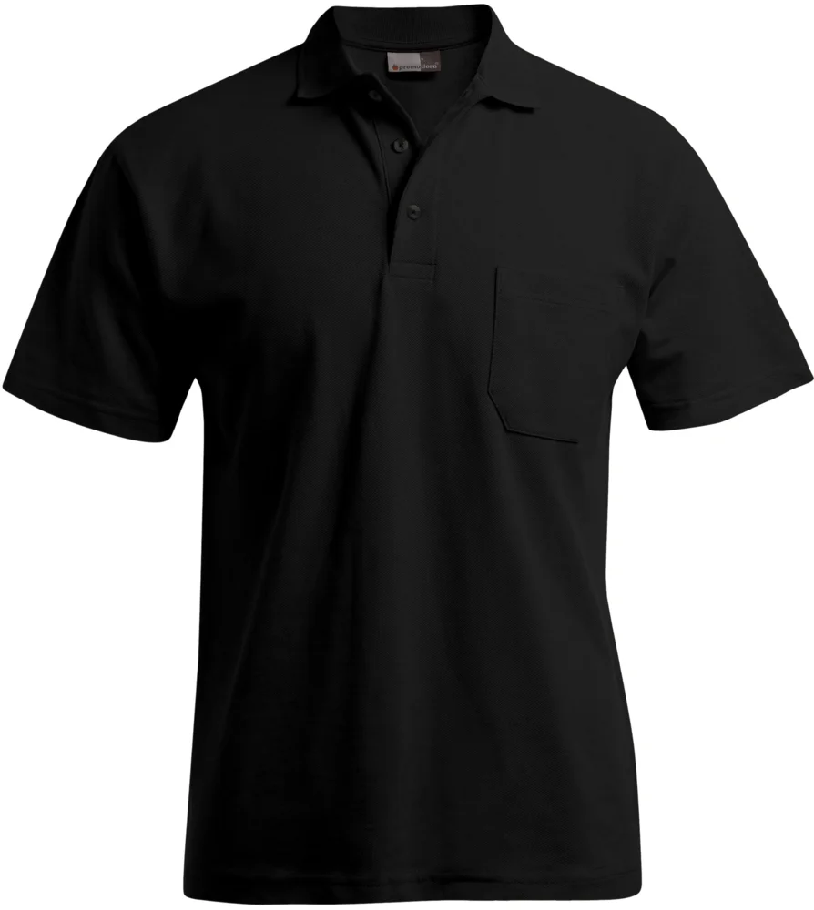 Schweres Herren Piqué Polo mit Brusttasche