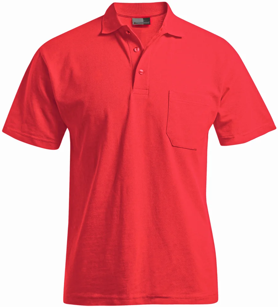 Schweres Herren Piqué Polo mit Brusttasche