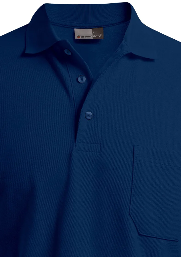 Schweres Herren Piqué Polo mit Brusttasche