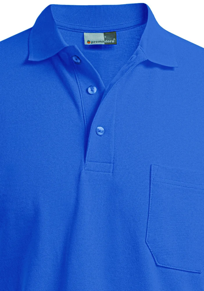 Schweres Herren Piqué Polo mit Brusttasche