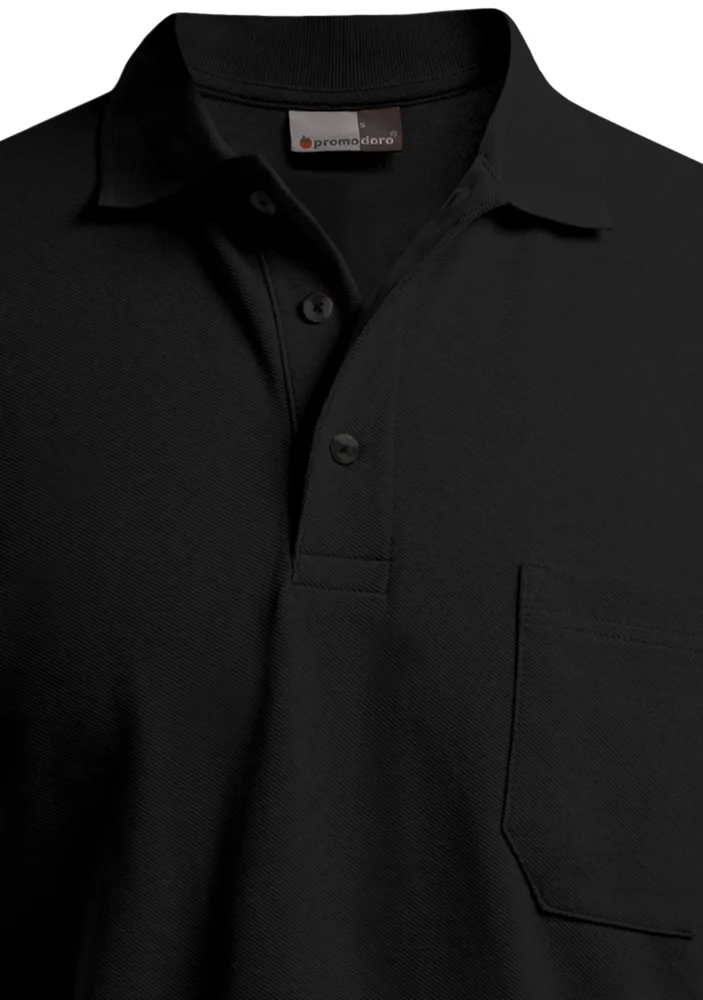 Schweres Herren Piqué Polo mit Brusttasche