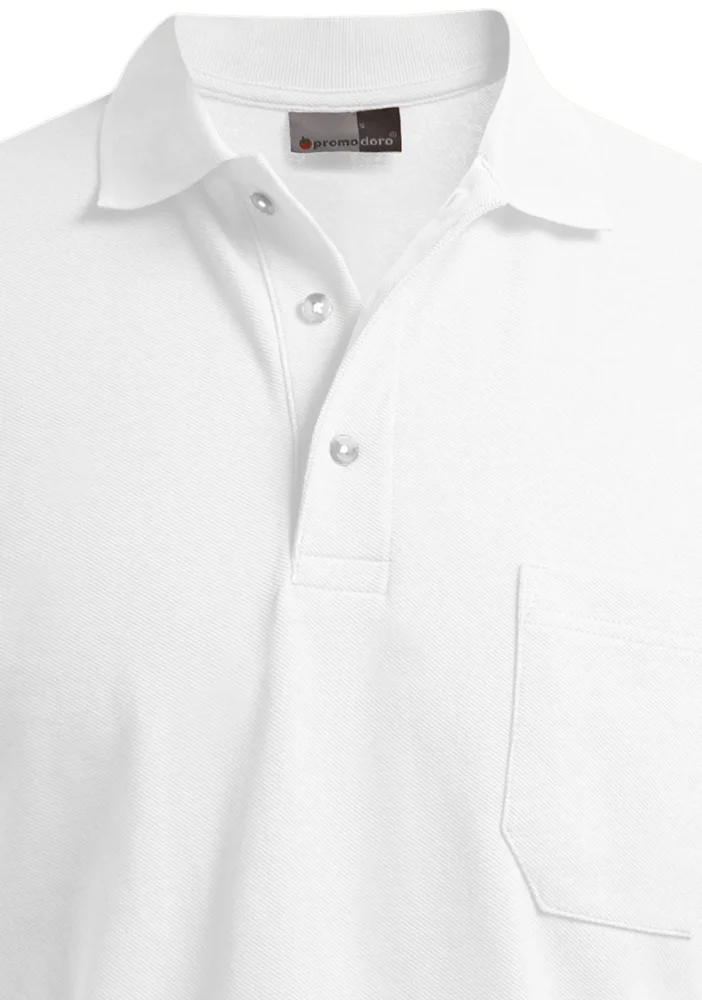Schweres Herren Piqué Polo mit Brusttasche